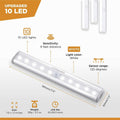 under Cabinet Lighting â€“ Motion Sensor Closet Lights, Battery Operated LED Strip Light Bar, Stick-On Wireless Indoor Lights for Kitchen, Pantry, Hallway, Stairs, 4 Pack