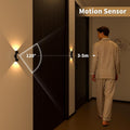 Motion Sensor Wall Lights Indoor, 2-Pack Rechargeable Wireless Wall Sconces with Remote Control, Magnetic Stick on LED Wall Lamp for Bedroom, Hallway, Stair, 3 Color Modes & Dimmable