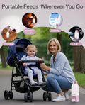 Portable Bottle Warmer for Travel, 17 Oz Large Capacity & 16000Mah Extended Battery Life, 8 Temp Contorl, Breastmilk/Formula/Water/Milk 2Min Fast Warmer Heating, Ideal for Travel, Outdoor