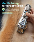 Dog Clippers for Grooming for Thick Heavy Coats/Low Noise Rechargeable Cordless Pet Shaver with Detachable Stainless Steel Blade/Waterproof Dog Shaver for Dogs Pets and Animals (Silver)