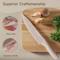 Knife Set, 13 Pieces Kitchen Knives Set with Healthy Anti-Rust Coating, Dishwasher Safe, Stainless Steel Chef Knife Sets with 6 Blade Guards, Fathers Day Gift for Men