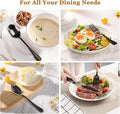 24-Piece Black Silverware Set with Steak Knives Flatware Set for 4 Food-Grade Stainless Steel Cutlery Set Mirror Polished Utensils Set Include Spoons and Forks for Home Kitchen Restaurant