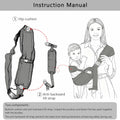 Baby Sling Carrier, Baby Carrier Newborn to Toddler Wrpas Carrier Essentials Safety, Portable and Lightweight, Ergonomic-Designed, Non-Slip Hip Seat Carrying 8-55Lbs(Black)