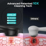 FBS03 Face Scrubber Facial Cleansing Brush: 2 in 1 Spin and Vibration Patented, Silicone Electric Exfoliator Scrubber with Automatic Foaming, Waterproof Face Cleanser Brush for Men and Women