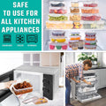 50 Pcs Large Food Storage Containers with Lids Airtight-85 OZ to Small Containers-Total 526OZ Stackable Kitchen Set -BPA Free Leak Proof Containers- Freezer Microwave Safe