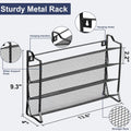 Spice Rack Organizer for Cabinet, Spice Organizer with 28 Empty Spice Jars with Black Lids, Funnel, Spice Labels, Seasoning Organizer for Countertop, Cabinet, Kitchen, Pantry, Cupboard