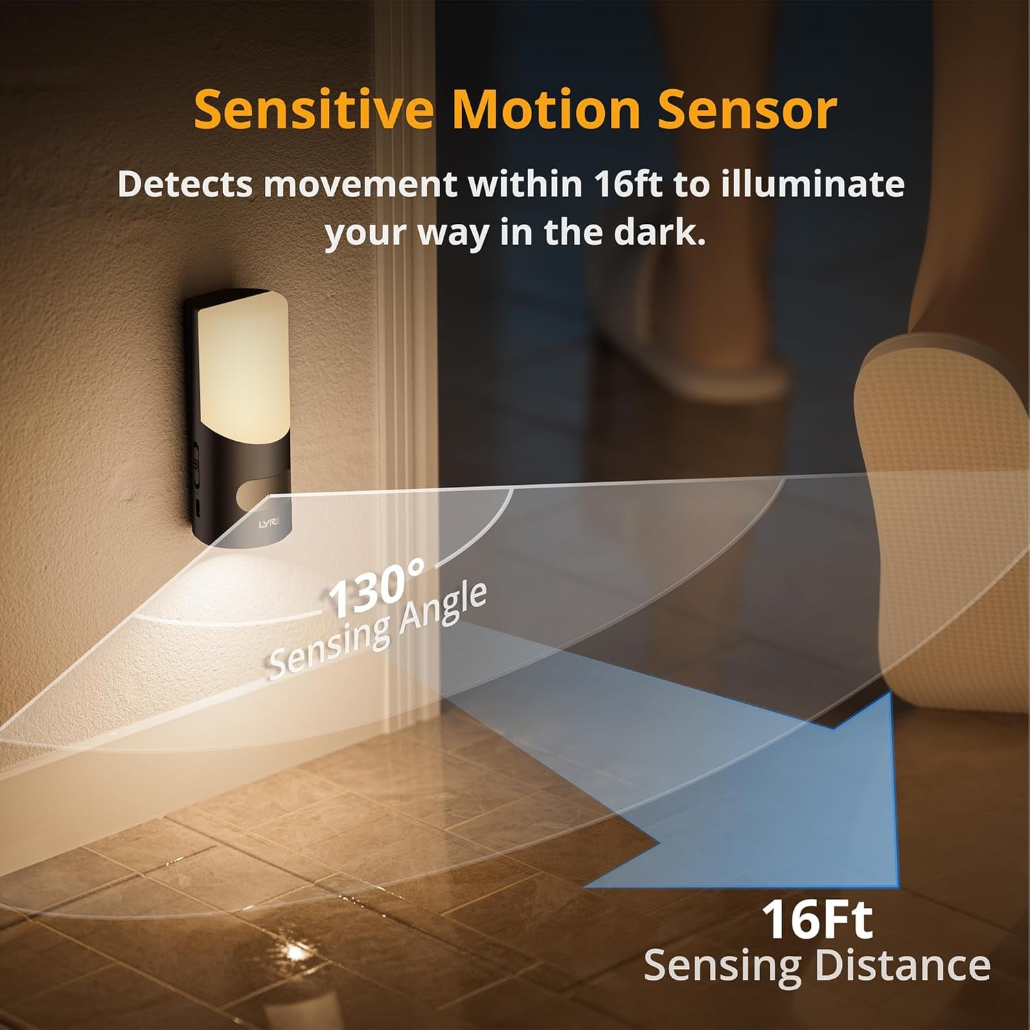 Motion Sensor Wall Sconce (2 Pack), up & down Dual Beam Night Light, 270-Day Battery Life, Wireless Magnetic Stick-On Hallway Lights, Dimmable LED for Stair, Bedroom, Bathroom (Warm White)
