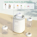 Bottle Warmer, Fast Bottle Warmers for All Bottles with Timer, Accurate Temperature Control and Automatic Shut-Off, No Lid Required for Heating, White-Gray