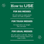 MRS. MEYER'S CLEAN DAY Multi-Surface Everyday Concentrate, Lemon Verbena Scent, 32 Fl Oz Bottle - 2 Pack