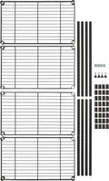 4-Shelf Steel Wire Storage Shelves for Garage, Adjustable Metal Shelving Unit, 200 Lbs per Shelf, 23.2" W X 48" H X 13.4" D, Black | Sturdy, Adjustable, Easy Assembly, Storage