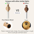 Wooden Motion Sensor Night Lights, Magnet Body Hallway Lamp, Rechargeable LED Wall Sconces, Portable for Stairway Bedroom, Battery Powered (White Ash Wood 2PC)