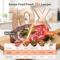 Handheld Vacuum Sealer for Food, Compact Portable Vacuum Sealer Machine with 30 Reusable Vacuum Bags, 65Kpa Cordless Food Sealer, USB Rechargeable, White