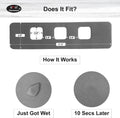 Faucet Mat Bathroom Sink 3-Square-Hole :  Diatomite Rubber Bathroom Sink Splash Guard 3 Square Hole 2 Pack (Dark Gray)