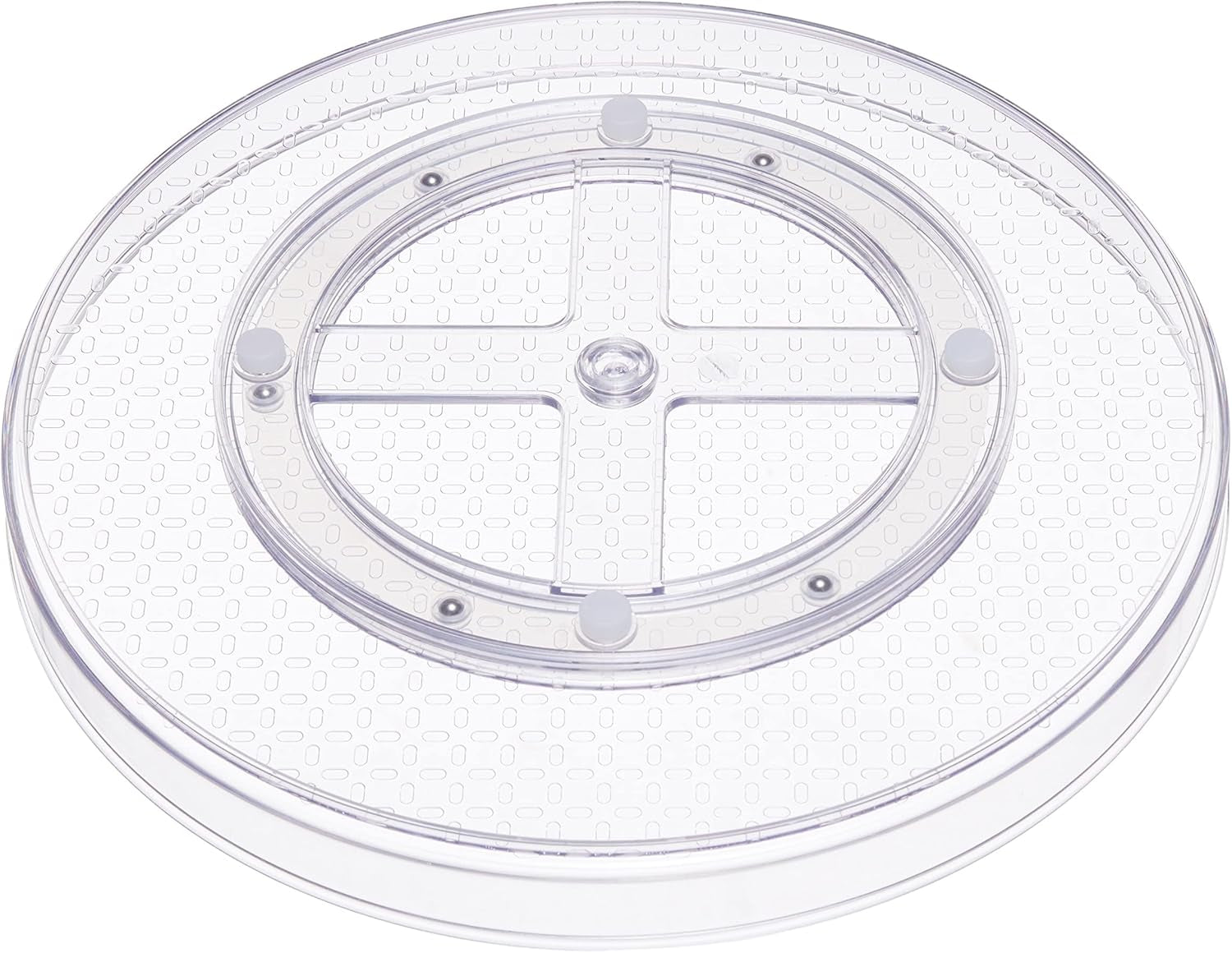 Clear Lazy Susan Turntable Organizer for Organization, 12-Inch, 2-Pack