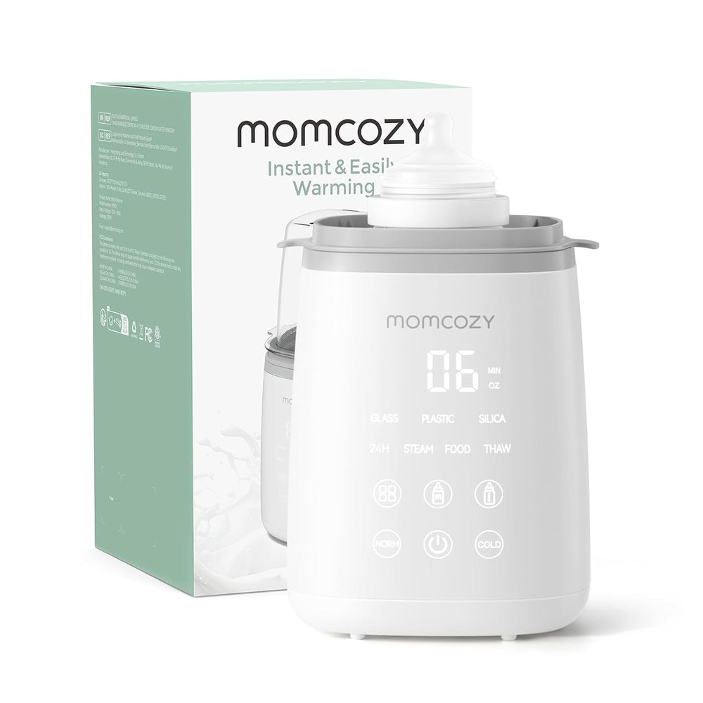 Bottle Warmer, Fast Bottle Warmers for All Bottles with Timer, Accurate Temperature Control and Automatic Shut-Off, No Lid Required for Heating, White-Gray