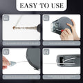 Retractable Clothesline Heavy Duty Retracting Clothes Line Outdoor and Indoor with Durable ABS Shell and 38 Feet Extruded PVC Line,With Lock to Prevent Sagging