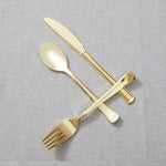 160Pcs Gold Plastic Silverware - Gold Plastic Utensils Set - Tableware Flatware Kit 80 Forks, 40 Spoons, 40 Knives Disposable Cutlery Set for Party, Wedding, Birthday