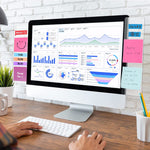 Office Desk Accessories 2Pcs Computer Monitor Memo Board Message Board Supplies for Women Men Sticky Note Holder Home Desktop Decor