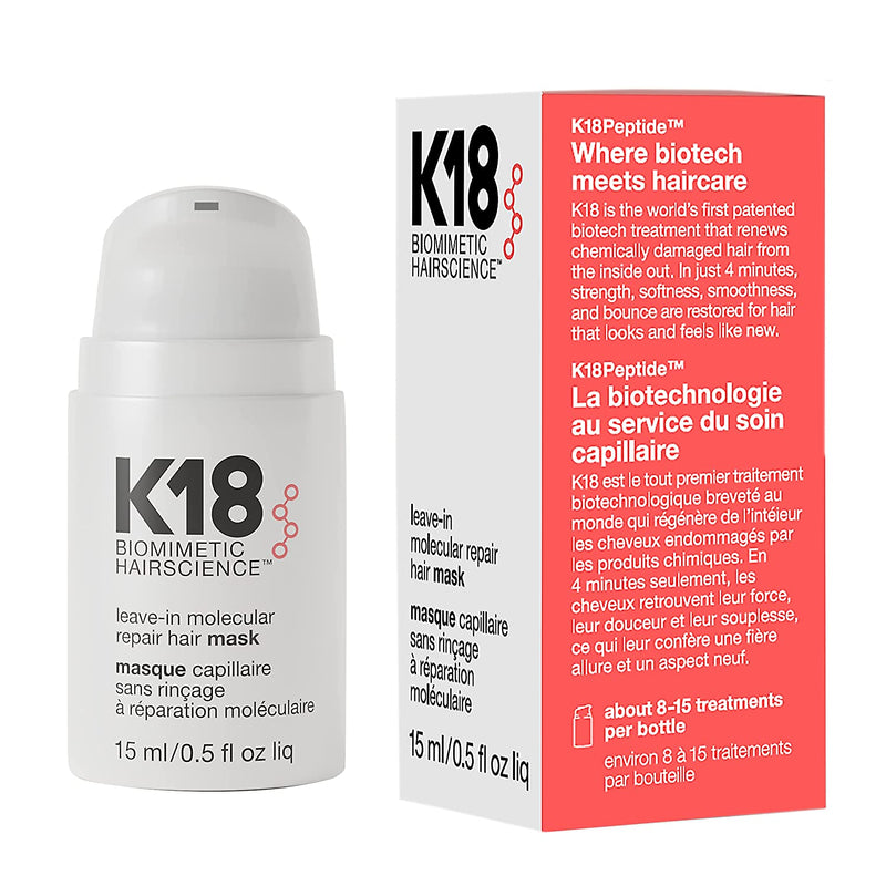 Leave-In Molecular Repair Hair Mask, Patented, Lasting Repair for Dry, Frizzy, Damaged Hair, Reverse Damage in 4 Minutes from Bleach, Color, Chemical Services + Heat