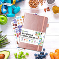 Food and Fitness Journal Hardcover Wellness Planner Workout Journal for Women Men to Track Meal and Exercise Count Calories Weight Loss Diet Training Weight Loss Tracker Undated Home and Gym