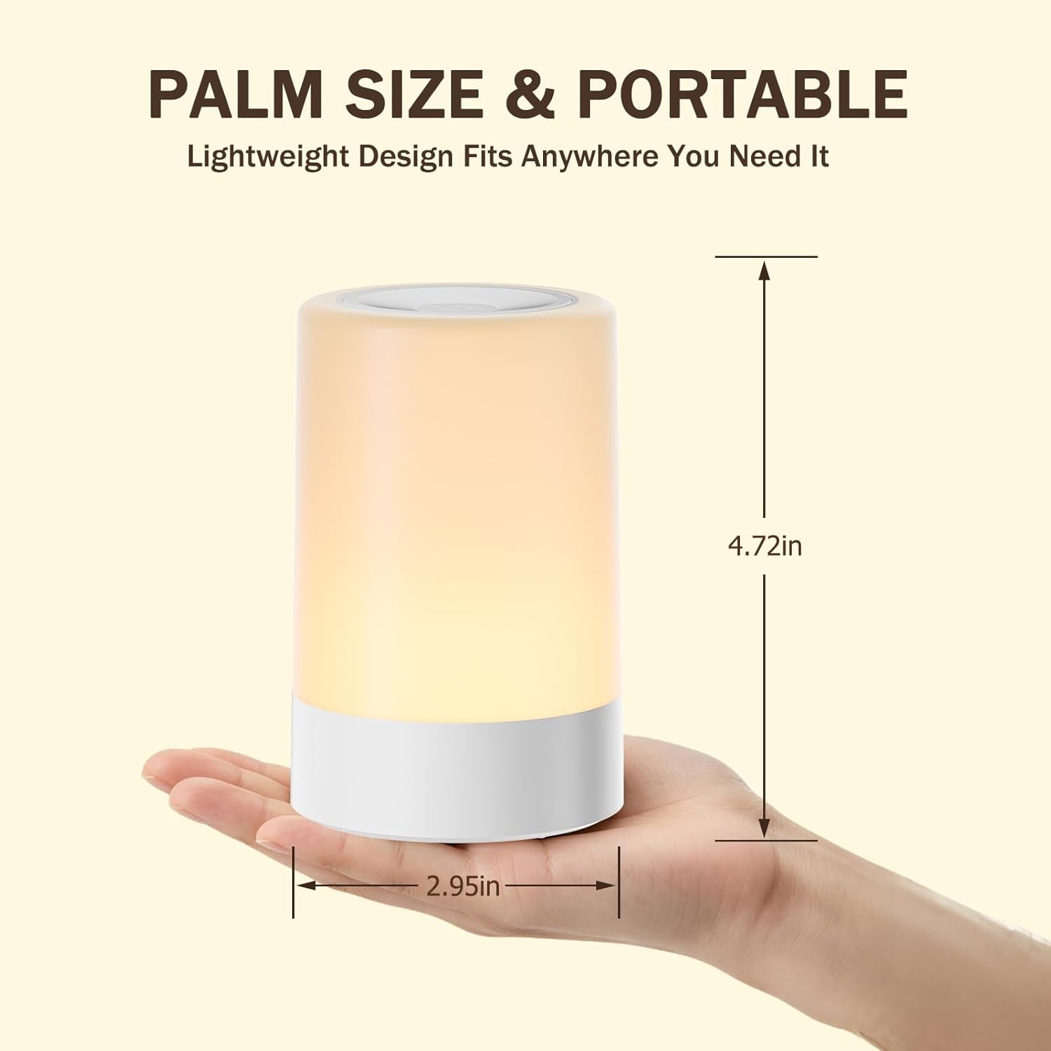 Nursery Night Light for Baby, Portable LED Touch Night Lamp for Kids and Adult, Breastfeeding, Sleep Aid, USB Rechargeable Nursing Lamp, Bedside Dimmable Warm Night Light, Soft Eye Caring