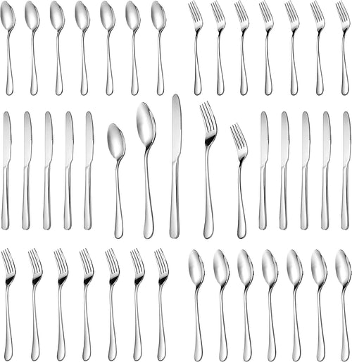 30 Pcs Silverware Set Service for 6,Premium Stainless Steel Flatware Set,Mirror Polished Cutlery Utensil Sets,Durable Kitchen Eating Tableware Sets,Include Fork Knife Spoon,Dishwasher Safe