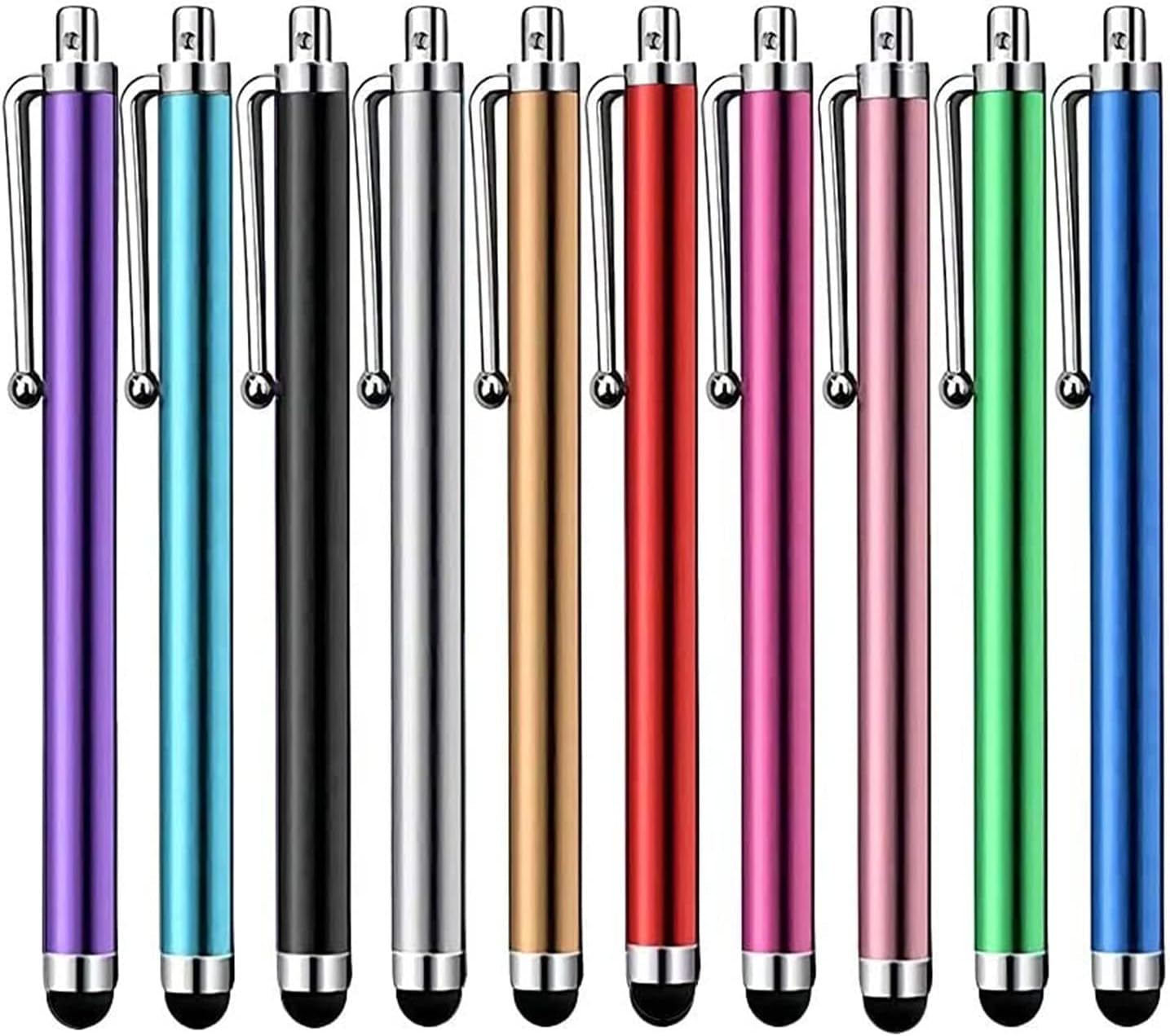 Stylus Pen [10 Pack] Universal Capacitive Touch Screen Pens for Tablets, Ipad Mini, Ipad Pro, Ipad Air, Smartphones, Samsung Galaxy - Multiple Colors