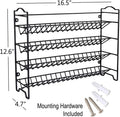 Spice Rack Organizer with 36 Empty Square Spice Jars, 396 Spice Labels with Chalk Marker and Funnel Complete Set, for Countertop, Cabinet or Wall Mount, Black