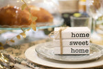 Farmhouse Mini White Decorative Books for Tiered Tray Decor - Wooden Book Stack Faux Books for Coffee Table Living Room Decoration - Small Shelf Decor Accent