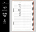 (Peach) - A5 Undated Workout Journal for Men & Women - Plastic Cover & Thick Paper - Planner Log Book to Track Weight Loss, Muscle Gain, Gym Exercise, Bodybuilding Progress