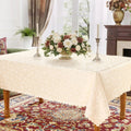 Rectangle Table Cloth, Waterproof Heavy Duty Vinyl Tablecloths, Wipeable Washable Table Cover for Kitchen and Dining Room (Beige, 60" X 84")