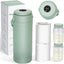 Portable Breast Milk Cooler for Outdoors & Work, 360Â° Total Cooling Keeps Milk Fresh for 24 Hours, 19Oz Large Capacity Travel Breastmilk Chiller with Temp Display & 2Pcs Bottle for Breastmilk Storage