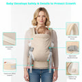 Baby Carrier Newborn to Toddler - Soft Structured Carrier with Hip Healthy Design, 3 Carry Positions Options, Ergonomic Backpack Design with Lumbar Support (7-35Lbs) Ivory