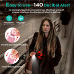 140Db Personal Safety Alarm for Women, 3 Pack Safe Alarm Protection Keychain with Strobe Light & Low Battery Notice, Security Siren Self Defense for Seniors College Girls, Pink+Blue+Black