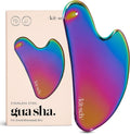 Stainless Steel Gua Sha Facial Tools - Guasha Tool for Face, Face Sculpting Tool, Neck Massager, Double Chin Reducer Gua Sha Tools, Lymphatic Drainage Massager, Facial Skin Care - Iridescent