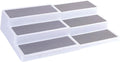 3â€“Tier Expandable Plastic Spice Rack - Adjustable Length, Stability with Non-Skid Shelf, Three Tiers for Easy Visibility, Organizer for Kitchen Cabinet, Pantry or Countertop, White/Grey