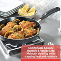 Signature Nonstick Pots and Pans Set 12 Piece, Oven Broiler Safe 350F, Kitchen Cookware Set W/Fry Pans, Saucepans, Saute Pan, Dutch Oven, Griddle, Kitchen, Home, Dishwasher Safe, Black