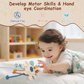 Silicone Baby Sensory Montessori Toys,Silicone Pull String Fidget Toys for Babies 18 Months+, Travel Toy for Plane, Car, and Stroller, Early Educational Fine Motor Skills Toy for Toddlers