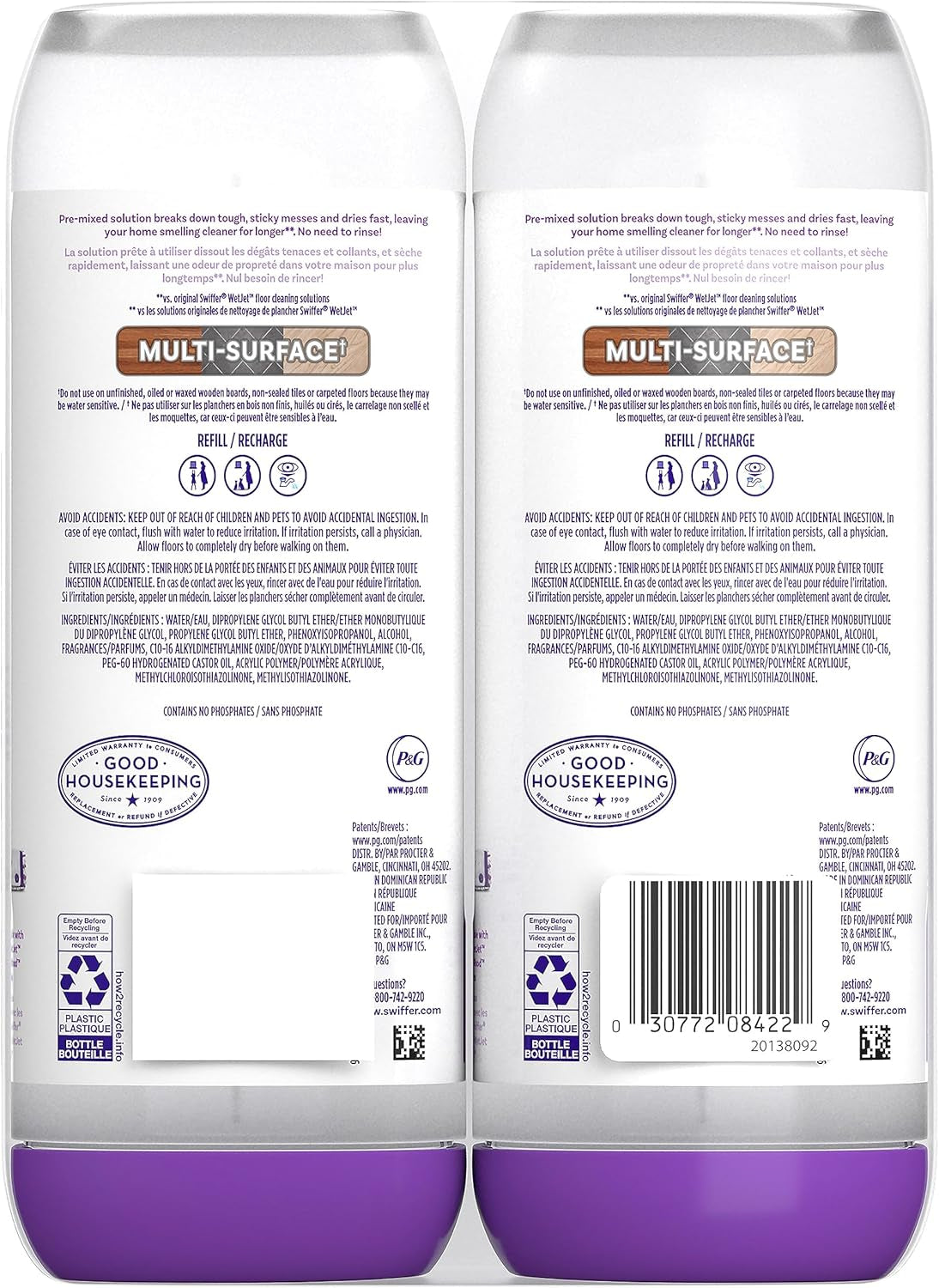 Powermop Floor Cleaning Solution with Fresh Scent, Powermop Refills, Floor Cleaner for Mopping, 25.3 Fl Oz, 2 Pack