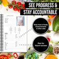 Journal for Women & Men, Food & Workout Journal, Planner Log Book to Track Weight Loss, Muscle Gain, Home Gym Exercise, Bodybuilding Progress, Daily Nutrition & Personal Health Tracker