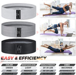 Resistance Bands for Working Out: 3-Set Professional Exercise Bands for Pilates, Yoga, Home Gym, Booty, Leg Training | Heavy/Medium/Light Fabric Loops for Women Men