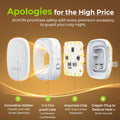 Plug-In LED Backlit Night Light with Motion Sensor & Dusk to Dawn Sensor, 2200K Soft Warm White Nightlight with 1-50Lm Dimmable Brightness for Adults & Kids' Bedroom, Bathroom, Hallway (4 Packs)