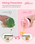 Cute Pill Dispenser with 7 Compartments, Pill Bottle Organizer with Anti-Mix Design, Portable Pill Organizer for Travel with Wide Mouth for Easy Access, Bpa-Free Patented Pill Container, Pink