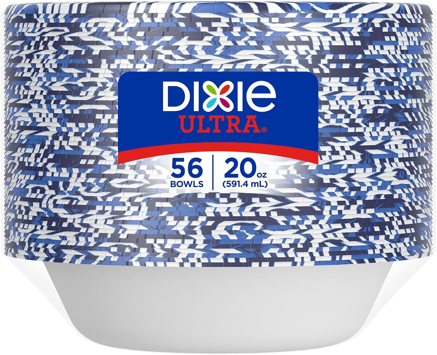 , Large Paper Bowls, 20 Oz, 56 Count, Microwave Safe, Compostable, Disposable Bowls Great for Breakfast, Lunch, and Dinner Meals