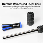 Muscle Roller Massage Roller Stick- Deep Tissue Fascia Blaster for Myofascial Pain Relief, Lymphatic Drainage & Body Sculpting, Handheld Physical Therapy & Recovery Tool (Blue Black-18 Inch)