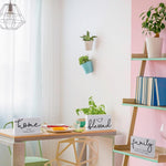 3 Pcs Family Home Blessed Rustic Wood Sign Mini Wood Decorative Farmhouse Woodworks Table Shelves Decorations Sign for Bedroom Kitchen Living Room Table Decor(White,4.25 X 2.76 X 0.59 In)