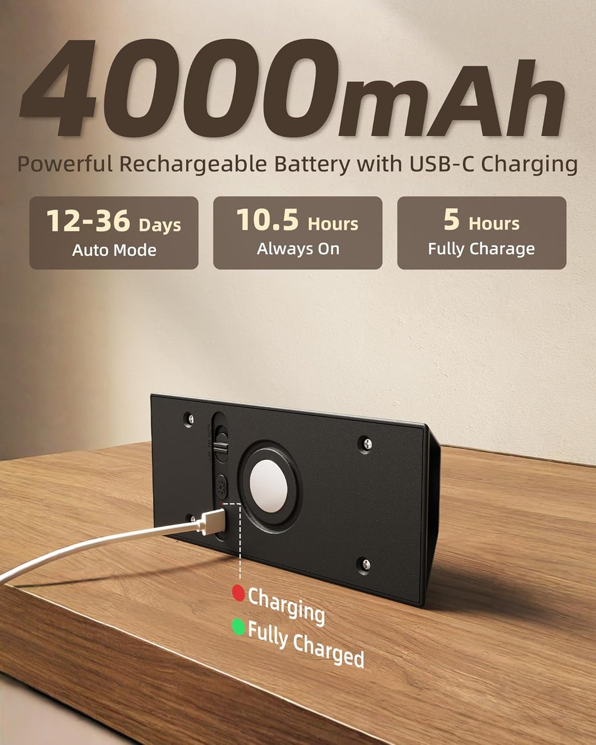 Motion Sensor Wall Light with Remote Control, Wireless Wall Lamp, 3 Color Temps, Dimmable, Magnetic, LED Indoor Rechargeable Wall Sconce, 4000Mah, for Hallway, Stair, Bedroom, Renters