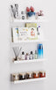 4 Pack Acrylic Shelves for Wall Storage, Self-Adhesive 15" White Floating Shelf for Pop Figures, Picture, Perfume, Books, Wall Shelf Organizer for Bathroom, Living Room, Bedroom, Kitchen