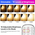 Rechargeable Battery Operated Light Bulb Set with Magnetic 3 in 1 Charging Station & Remote Control, Wireless Dimmable Detachable LED Bulb with 15 Colors Selectable for Wall Sconce, Non-Hardwired