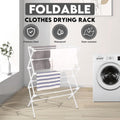 2026 Enhanced Clothes Drying Rack | Foldable Drying Rack Clothing for Laundry | Small Collapsible Portable Dryers for Laundry | Use for Indoor & Outdoor | White 37.5"X29"X12"